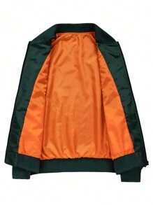 Manfinity Homme Men Plus Zip Up Bomber Jacket