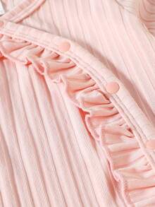 女婴童荷葉邊連身背心和褲子&連身褲＆ 頭巾