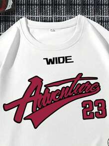 Aesthetic Post 男士字母圖案T恤&條紋飾邊短褲 - 彩色 - 查看 6