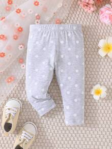 Baby Girl 3pcs Polka Dot Print Pants - Multicolor - View 7