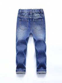 Young Boy Ripped Jeans - Dark Wash - View 2