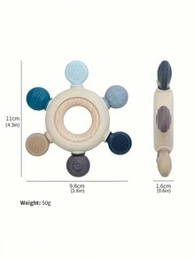 天然木環矽膠嬰兒牙膠/磨牙玩具