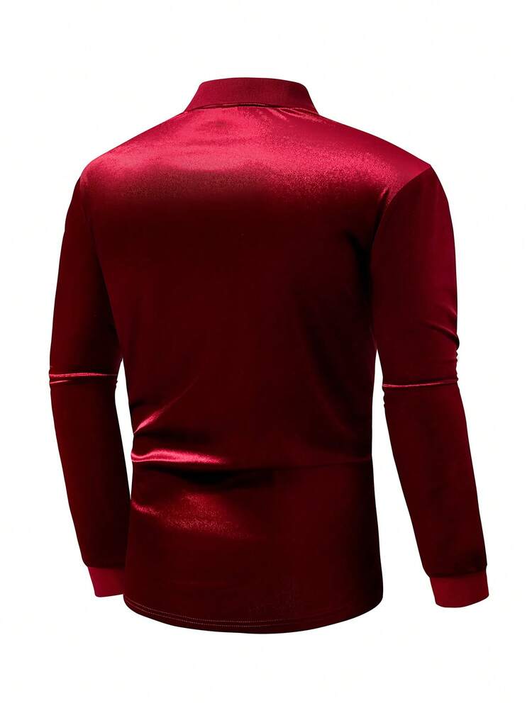 Loose Fit Men's Polo Shirt With Horse Riding Pattern Print