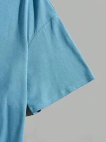 Teen Boy Slogan Graphic Tee - Dusty Blue - View 4