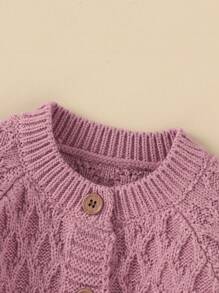 嬰兒開襟衫 - 粉色 - 查看 4