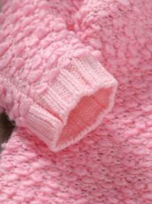 Baby Girl Button Front Hooded Cardigan