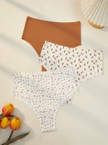 3件碎花高腰內褲