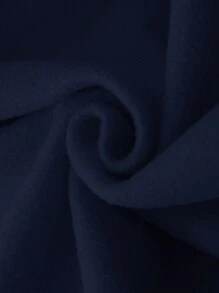 男士休閒恐龍印花連帽衫帶拉繩 - 藏蓝色 - 查看 3