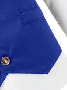 SHEIN 青少年男孩正式 2 件套背心 + 裤子，无衬衫，无配饰套装，适合生日派对、典礼、婚礼、洗礼、周年纪念