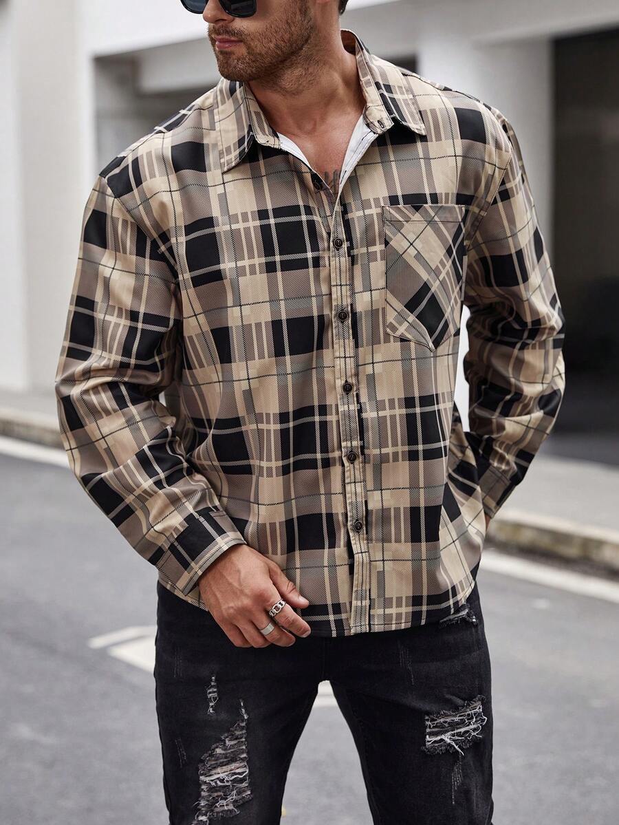 Manfinity Homme 男士大碼襯衫 - 彩色 - 查看 1