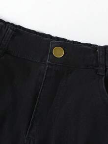 Chica adolescente Jeans desgarro - Negro - Ver 6