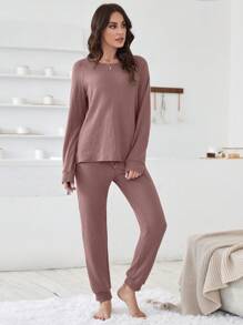 休閒服套裝 - 棕色 - 查看 4