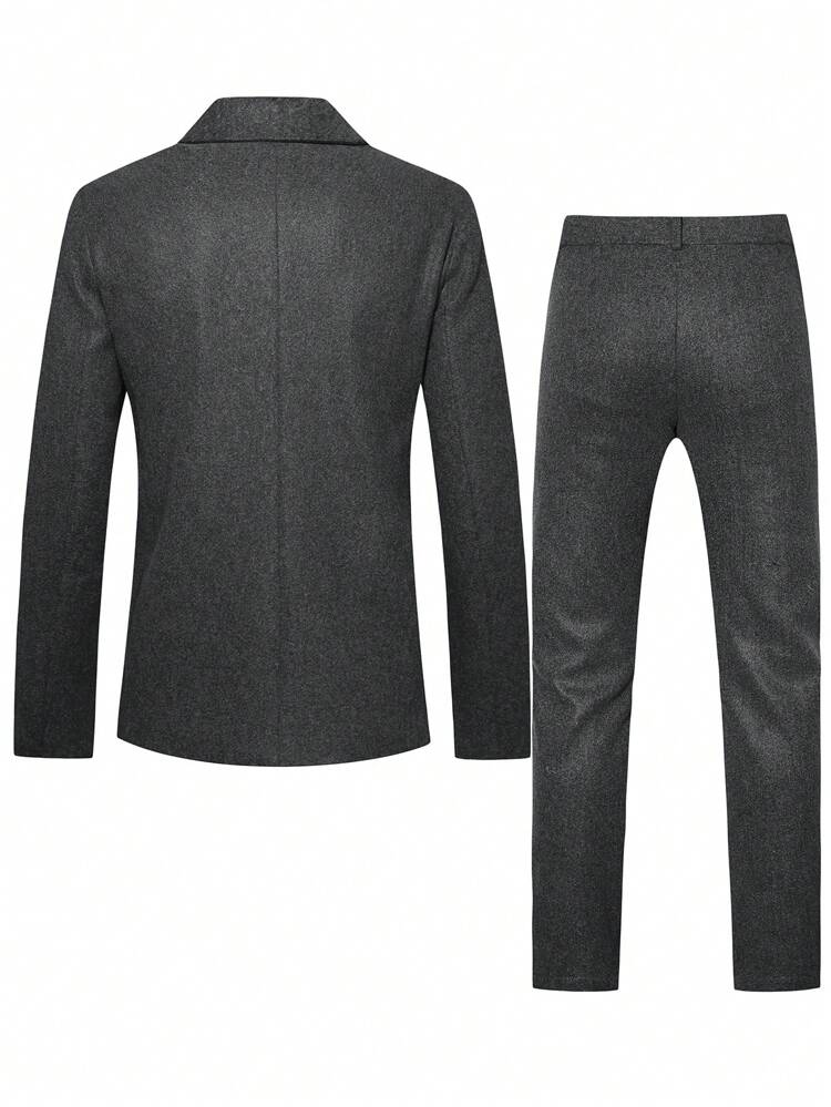 Men's Double Breasted Blazer With Lapel