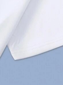 Manfinity Homme 男士字母印花t恤 - 白色 - 查看 4