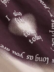 Dazy Star 女款心形標語印花拼色插肩袖 T 卹 - 彩色 - 查看 8