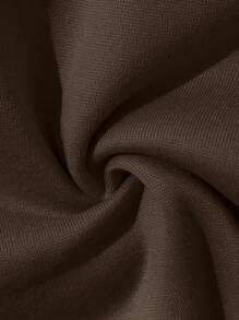 SHEIN EZwear 字母图形保暖内衬运动衫 NEW YORK 不负美好时光 一生最奢侈的事，是在路上遇见你，然后互相扶持，一起闻花香，一生一世，只会告诉你温暖，不会告诉你悲伤 我会和你相遇，陪你度过平静温暖的时光 - 巧克力棕 - 查看 6