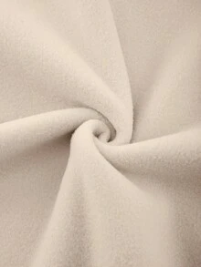 SHEIN EZwear Hơn Đồ họa núi & chữ Thả vai Áo nỉ - Màu be - Xem 7