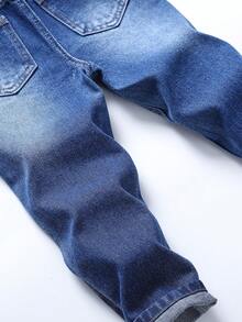 Young Boy Ripped Jeans - Dark Wash - View 3
