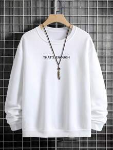 Manfinity Homme Men Letter Graphic Drop Shoulder Sweatshirt - White - View 4