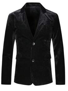 Manfinity Homme Men's Single-breasted Suit Jacket - Black - View 5