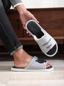 Fall/Winter Men's Indoor Slippers - Grey - View 3