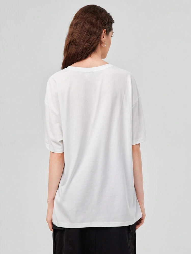 Women's Loose Fit T-shirt With Dog Print