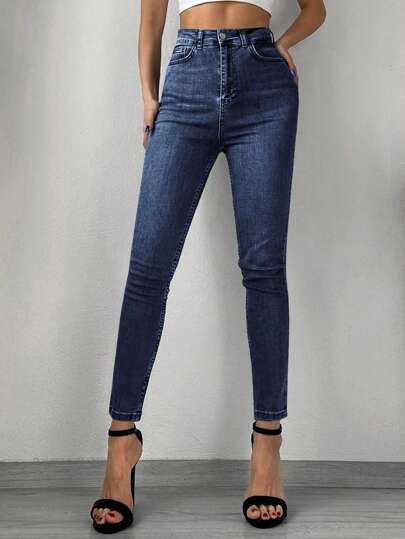 SHEIN PETITE Ladies' Slim Fit Jeans