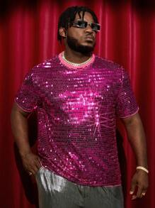 GENTILAND Plus Reflective Slogan Graphic Tee - Burgundy - View 5
