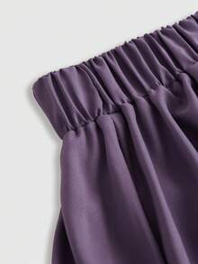 ROMWE Goth 哥特式黑暗宫殿不对称下摆紫色神秘恐怖午夜蕾丝不对称宫廷女裙 - 紫色 - 查看 8