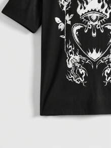 Blunt burn 女性玫瑰&心圖案T恤