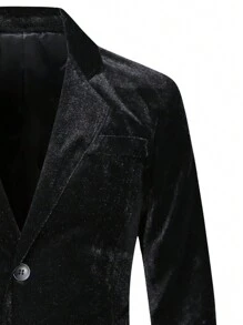 Manfinity Homme Men's Single-breasted Suit Jacket - Black - View 4