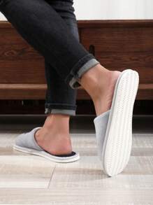 Fall/Winter Men's Indoor Slippers - Grey - View 7