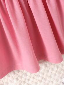 Baby Girl 2pcs Cartoon Graphic Smock Dress - Multicolor - View 8