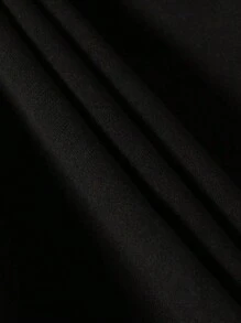 Hombres Sudadera con estampado de letra - Negro - Ver 5