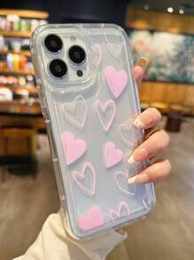 GIOIA TANG Heart Shaped Clear Phone Case - Pink - View 4