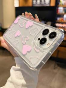 GIOIA TANG Heart Shaped Clear Phone Case - Pink - View 2
