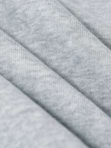 SHEIN EZwear Plus Christmas Print Thermal Lined Sweatshirt Pullover Fall Sweatshirt - Light Grey - View 7