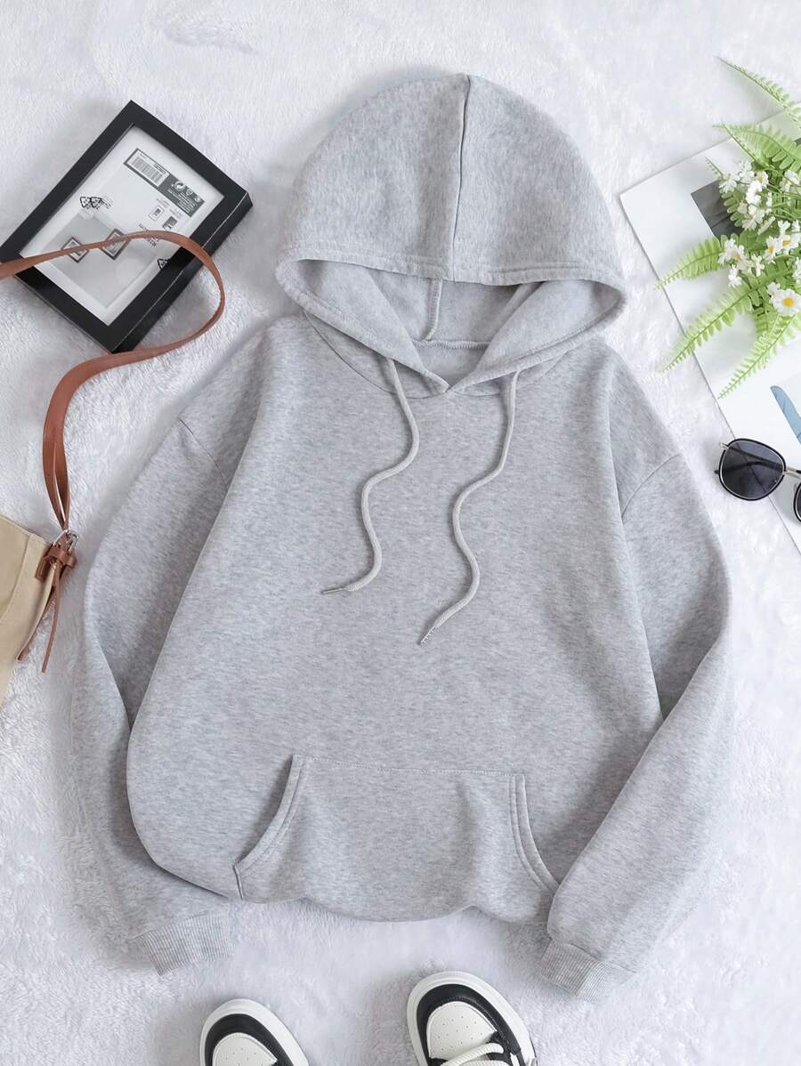 SHEIN EZwear 女士衛衣 - 灰色 - 查看 1