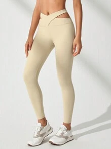Lifespree Leggings deportivos con abertura cintura cintura