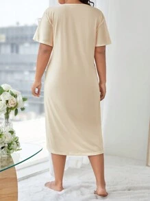 大碼卡通圖案睡裙