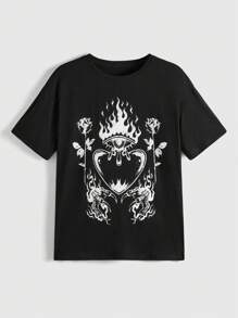 Blunt burn 女性玫瑰&心圖案T恤