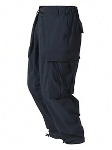 男士戶外功能工裝褲 - 黑色 - 查看 4