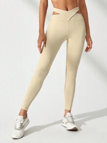 Lifespree Leggings deportivos con abertura cintura cintura