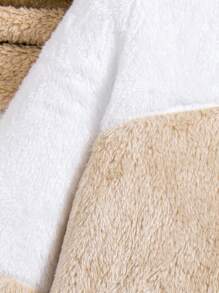 SHEIN Áo khoác nhung phối màu cho bé gái tuổi teen - Nhiều màu - Xem 5