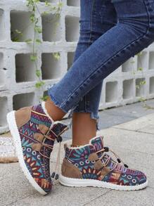 Women's Fashionable High-top Casual Sneakers - Multicolor - View 4
