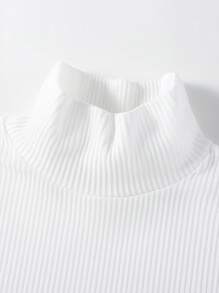 Cậu bé Tween 3pcs Chi tiết Patched thư Cổ cao Áo thun - màu xanh lá - Xem 6
