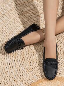 New Arrival Women's Flat Casual Work Shoes, Round Toe, Black Color, Suitable For Four Seasons And Driving