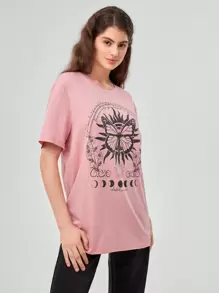 Forever 21 Sun & Butterfly Graphic Tee - Pink - View 3