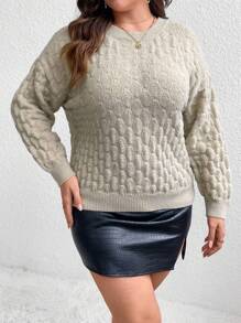 Celure Große Größe Pullover mit Drop Shoulder