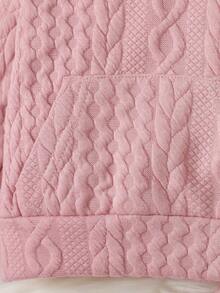 Baby Girl 3D Ear Design Hoodie & Sweatpants - Baby Pink - View 5